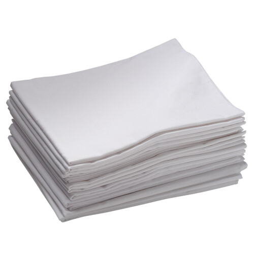 Drap de Lit ECR4Kids, Taille Enfant, Accessoires de Sieste, Blanc, 12-Pack