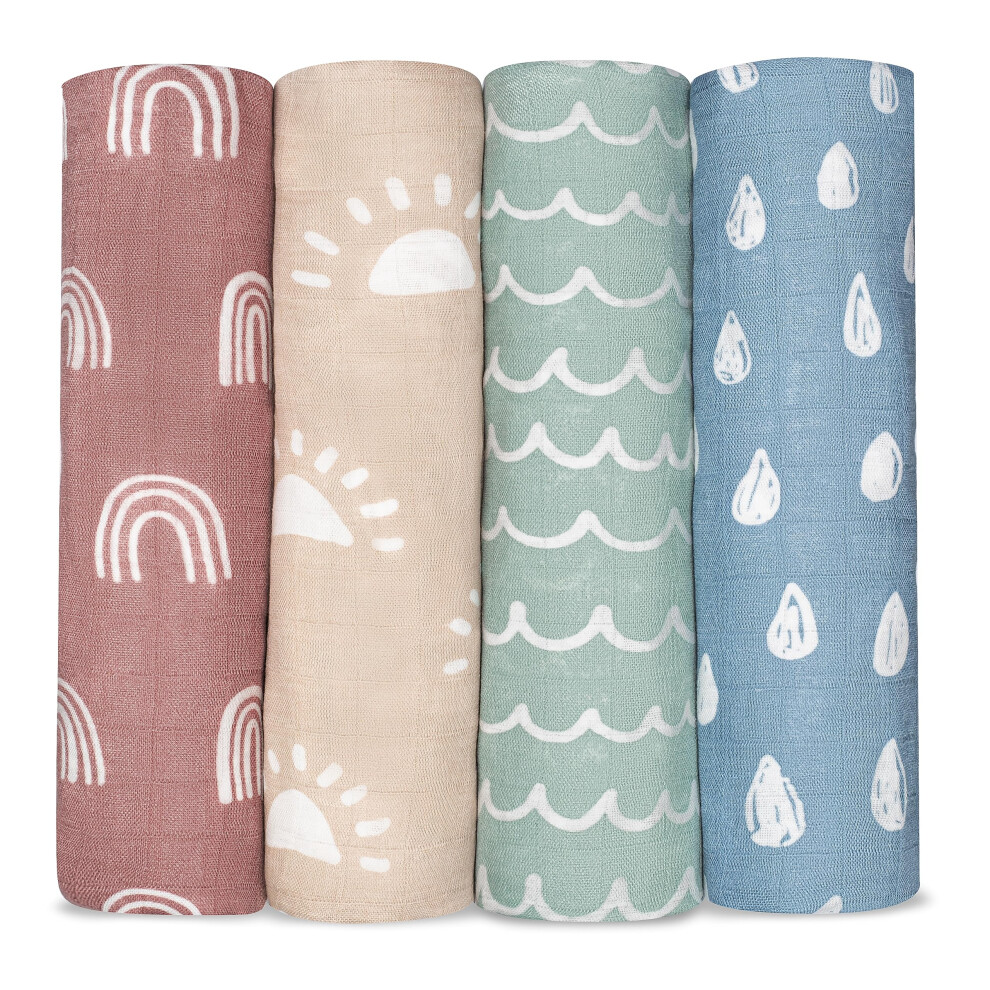 Muslin Swaddle Blankets Neutral Receiving Blanket Swaddling Comfy Cubs