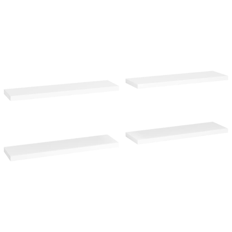 vidaXL Floating Wall Shelves  Set of 4  Honeycomb MDF and Metal Frame