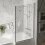 Balterley Chrome 6mm Toughened Safety Glass Reversible L-Shaped Bath Screen - Hinged with Fixed Return (BBSCBS7) 4