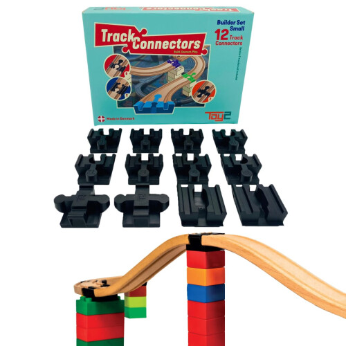 Connecteurs de piste de train - TOY2 - Builder Set Small - 12 pièces - Noir - Enfant
