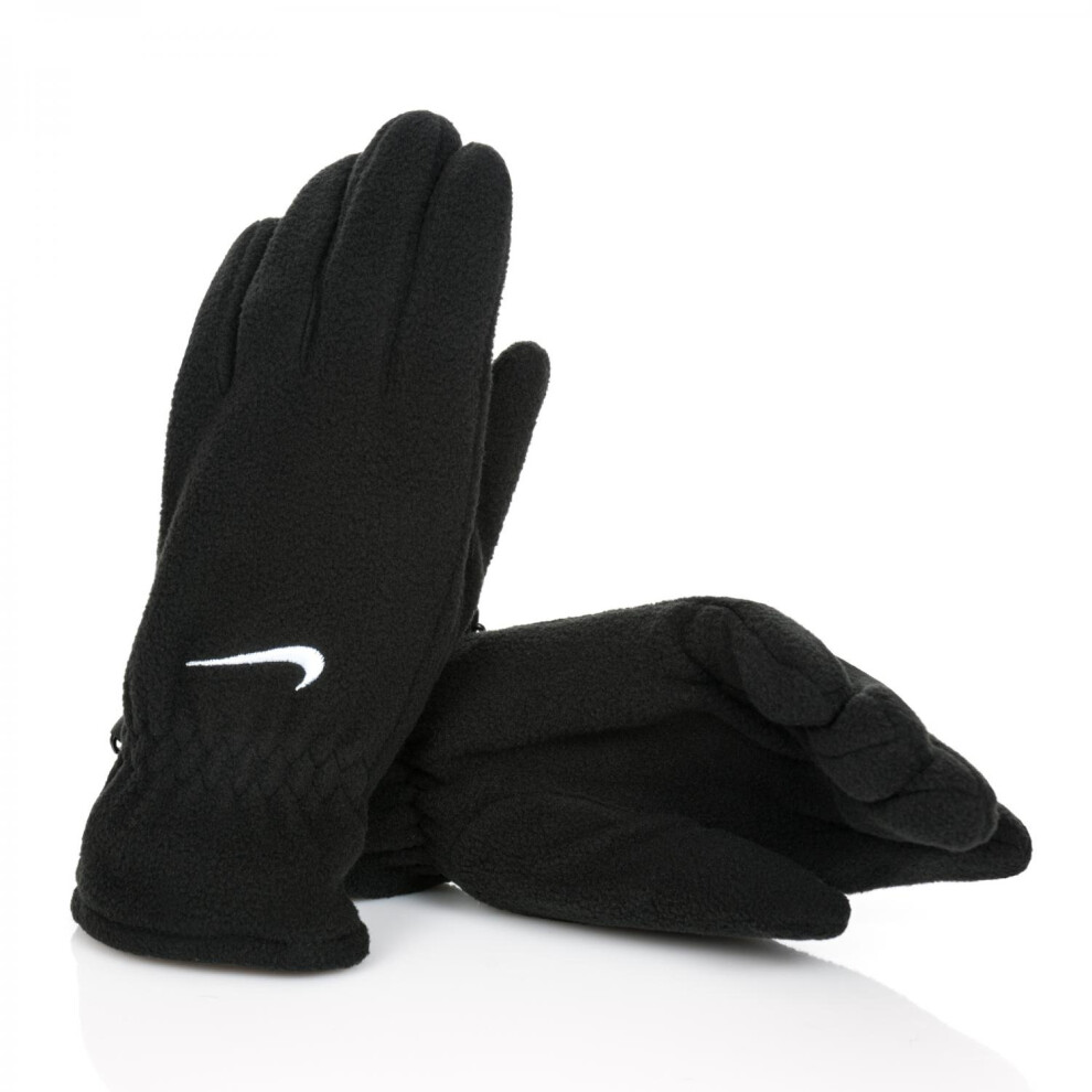 Nike Fleece Gloves (Black/White Large)