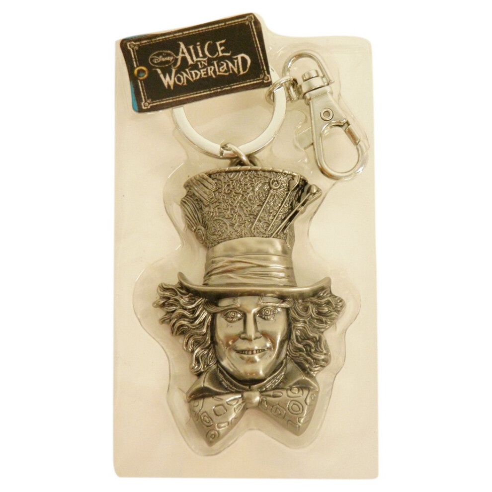 Disney Pewter Key Ring - Mad Hatter Face