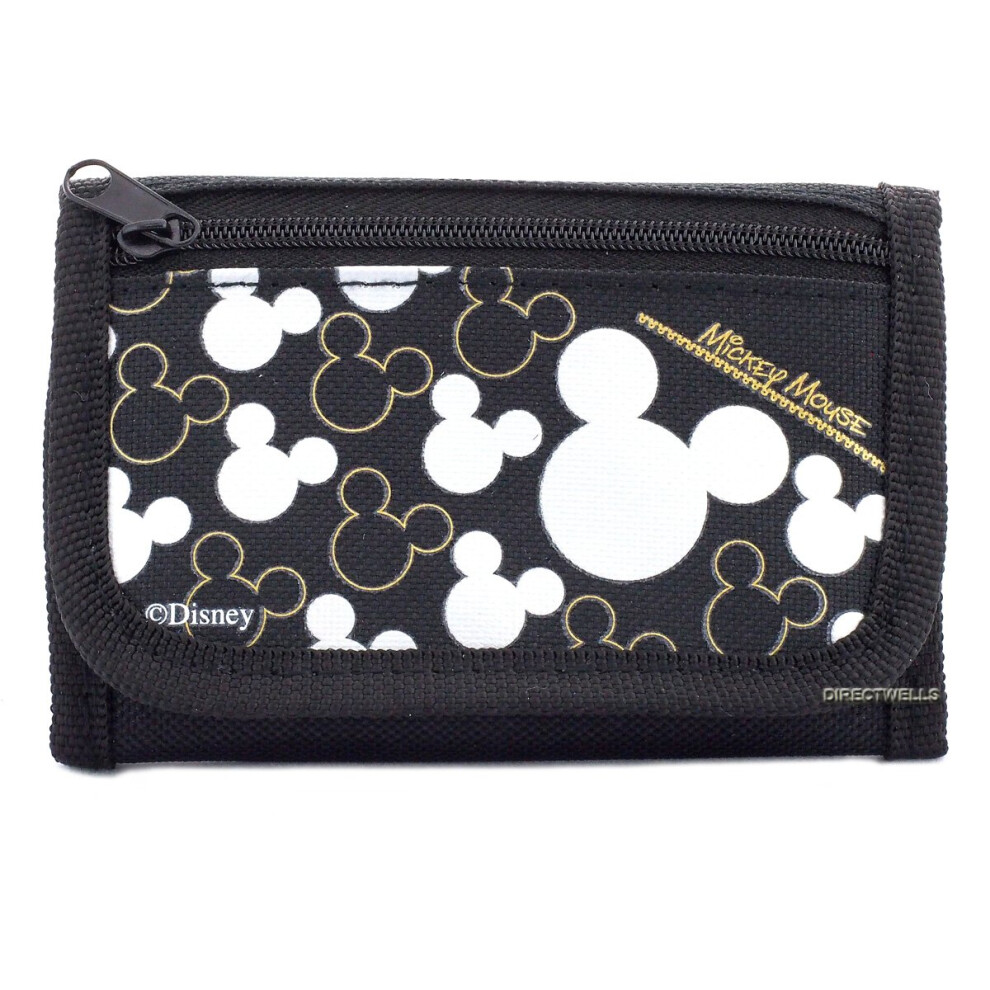 Disney Mickey Mouse Black Silver Trifold Wallet - 1 WALLET