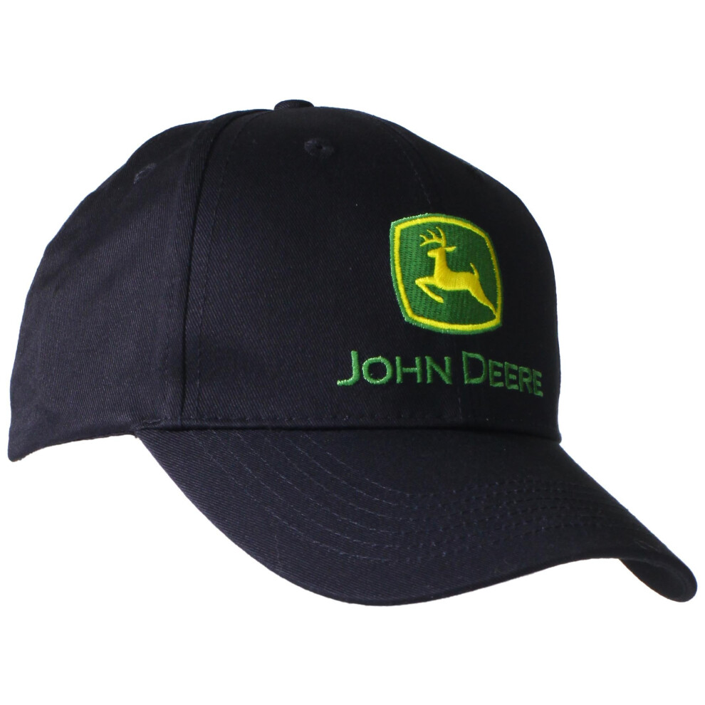 John Deere Embroidered Logo Baseball Hat - One-Size - Men's - Black