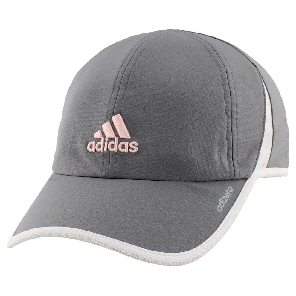 adidas Women's Adizero II Cap  Grey/White/Hawthorne Pink  One Size