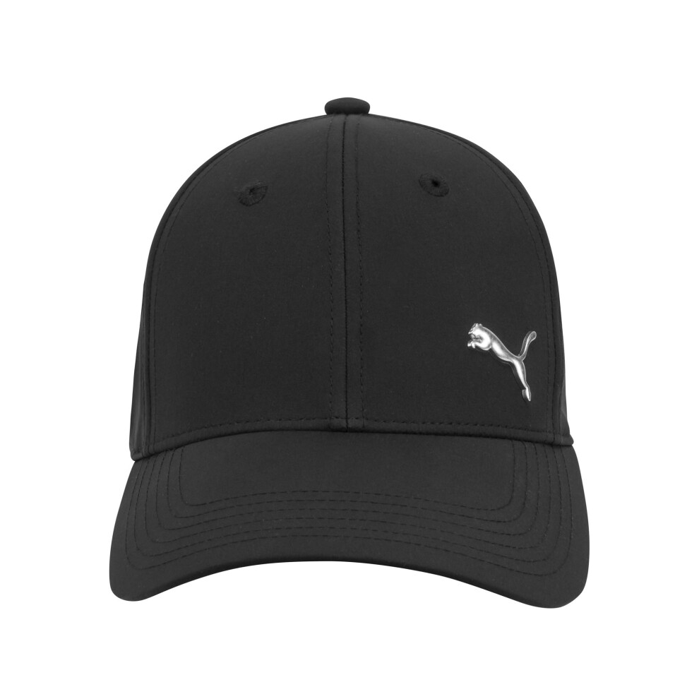 PUMA unisex adult Stretch Fit Baseball Cap  Black/Silver  Small-Medium