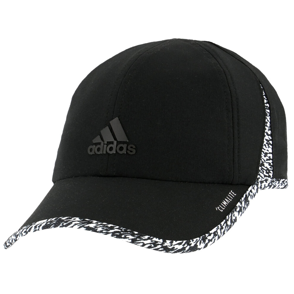 adidas Women's Superlite Relaxed Fit Performance Hat  Black/White/3d P