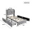 (90x190cm) Upholstered Bed with 4 Drawers and Lamp 3