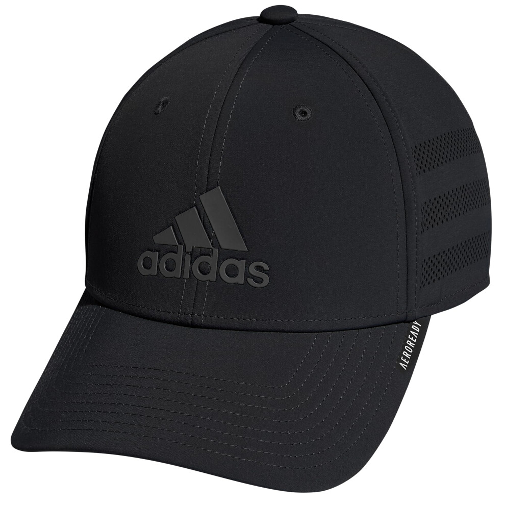 adidas mens Gameday 3 Structured Stretch Fit Baseball Cap  Black  Larg