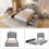(90x190cm) Upholstered Bed with 4 Drawers and Lamp 4