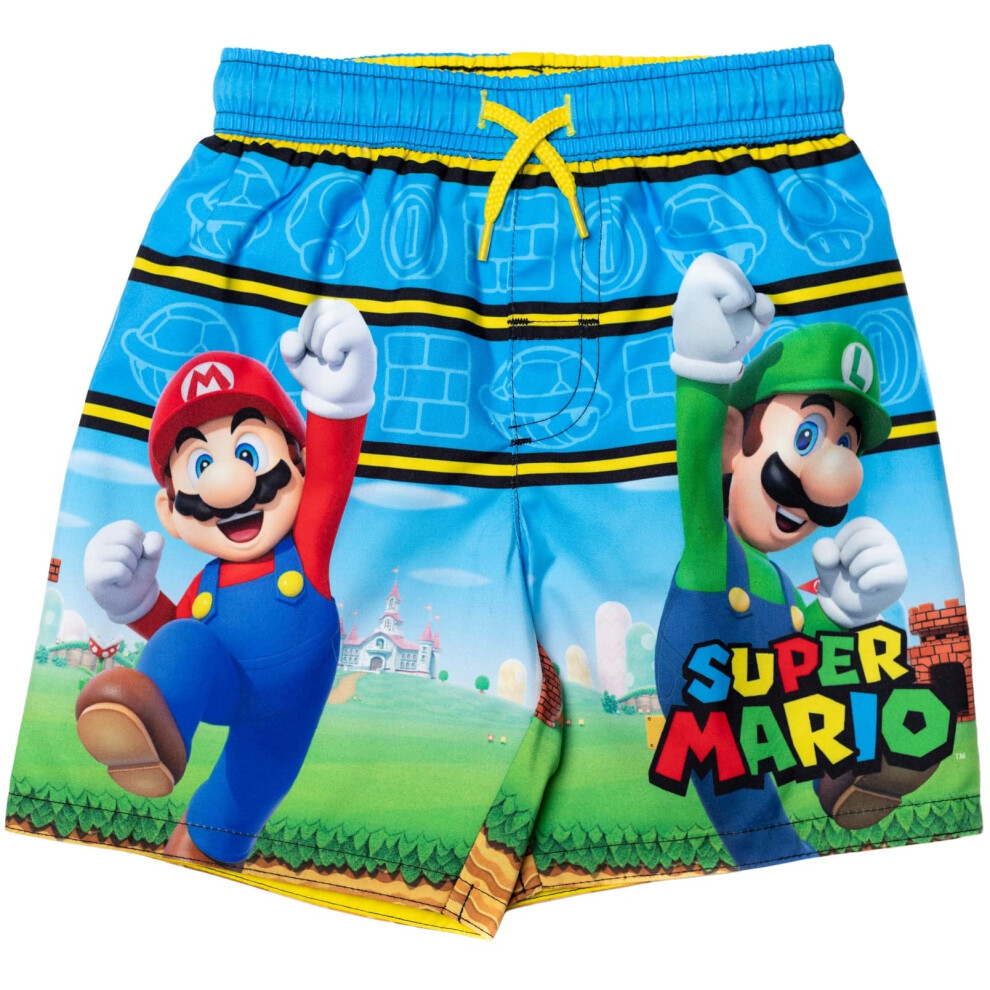 Super Mario Nintendo Mario Luigi Toddler Boys Swim Trunks Bathing Suit