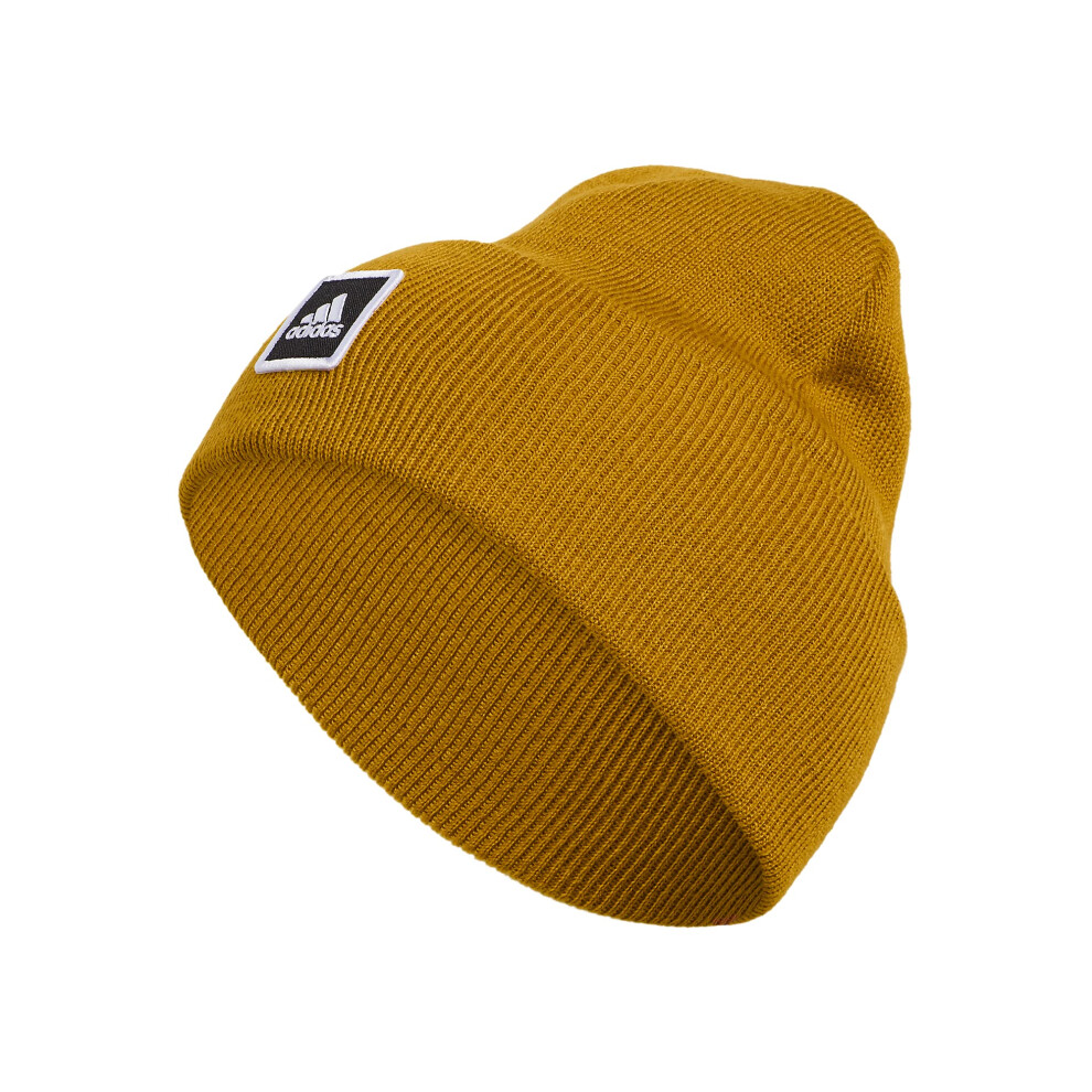 adidas Wide Cuff Fold Beanie  Mesa Brown/Black/White  One Size