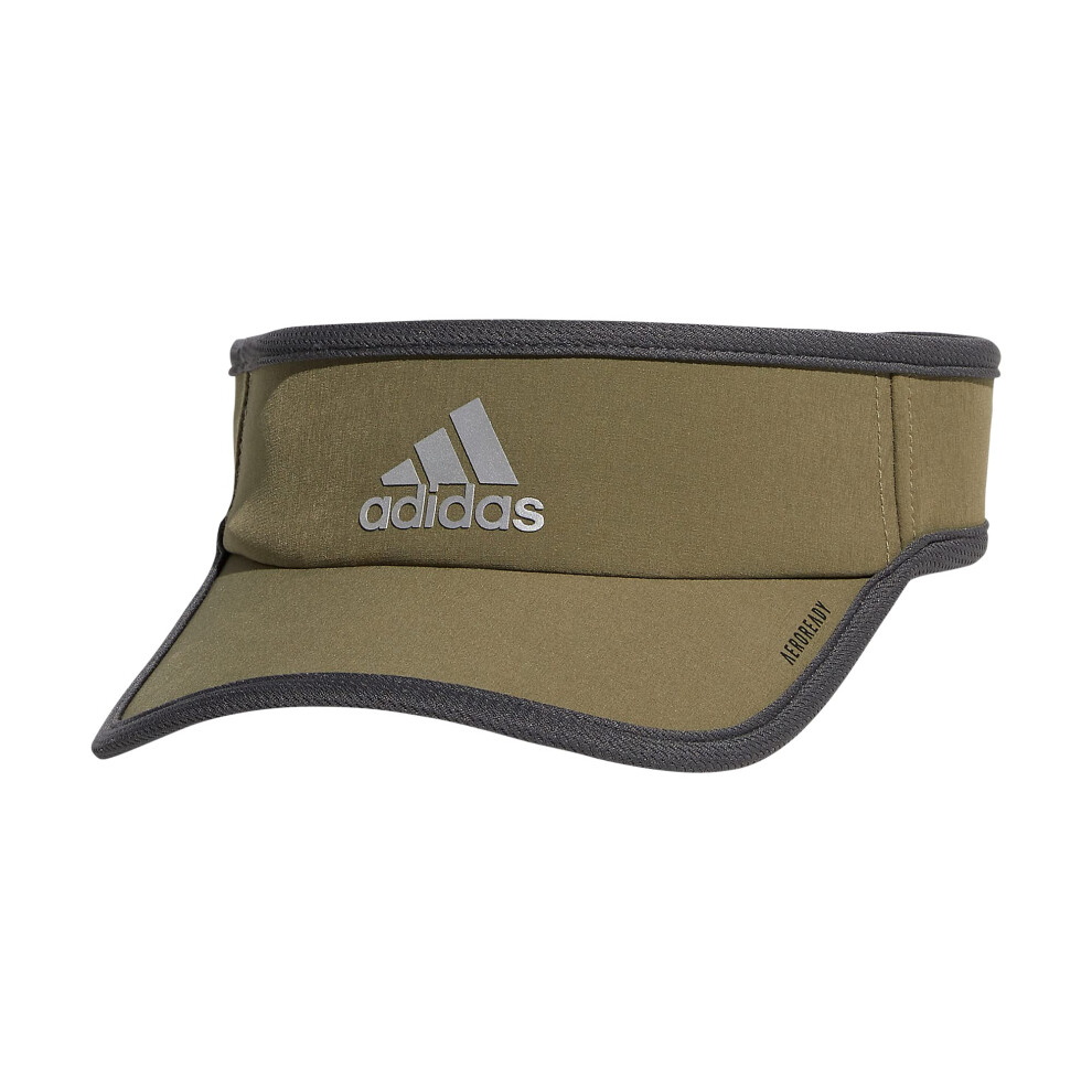 adidas Men's Superlite Adjustable Fit Sport Performance Visor  Olive S