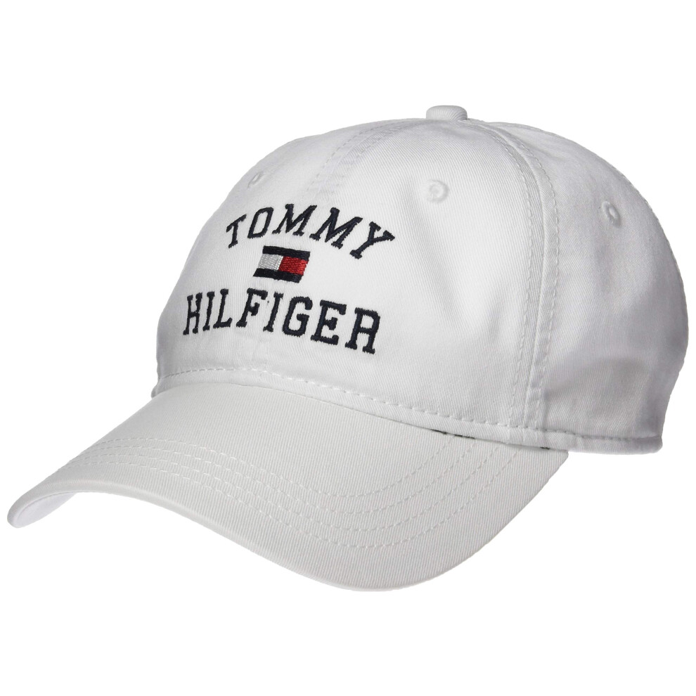 Tommy Hilfiger Men's Tommy Adjustable Baseball Cap  White  OS