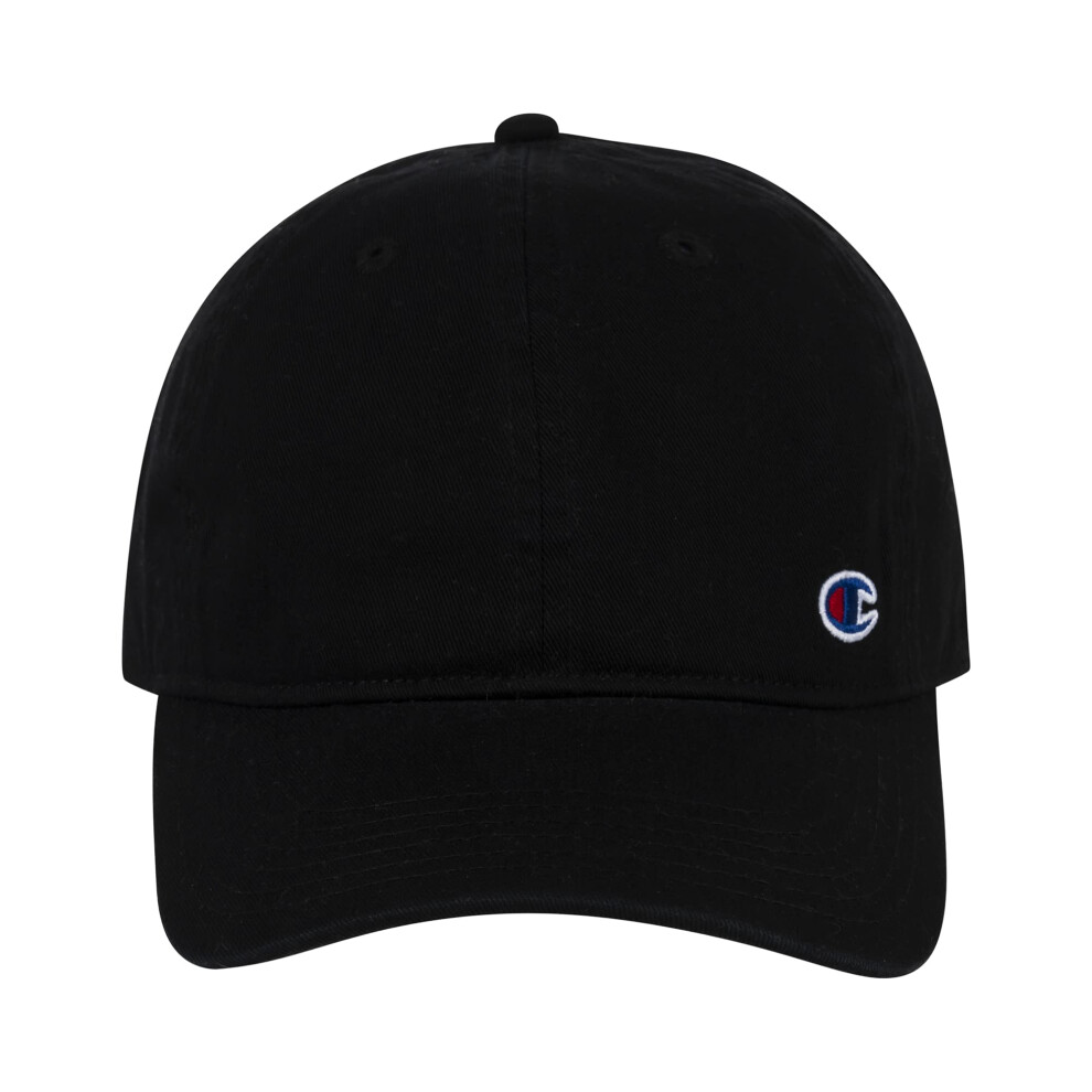 Champion unisex adult Ameritage Dad Adjustable Baseball Cap  Black  On