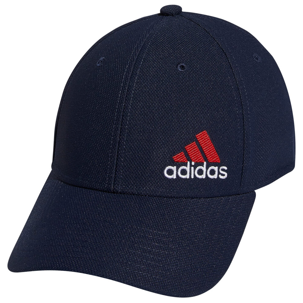 adidas Men's Release 3 Structured Stretch Fit Cap  Legend Ink Blue/Whi