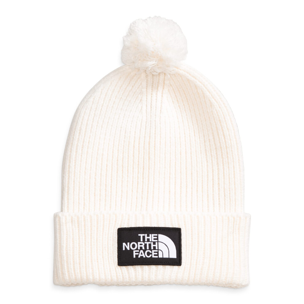 THE NORTH FACE TNF Logo Box Pom Beanie  TNF Medium Grey Heather  One S