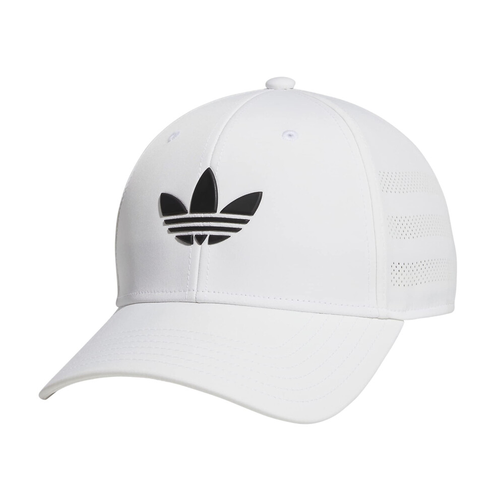 adidas Originals Men's Beacon Structured Precurve Snapback Cap  White/