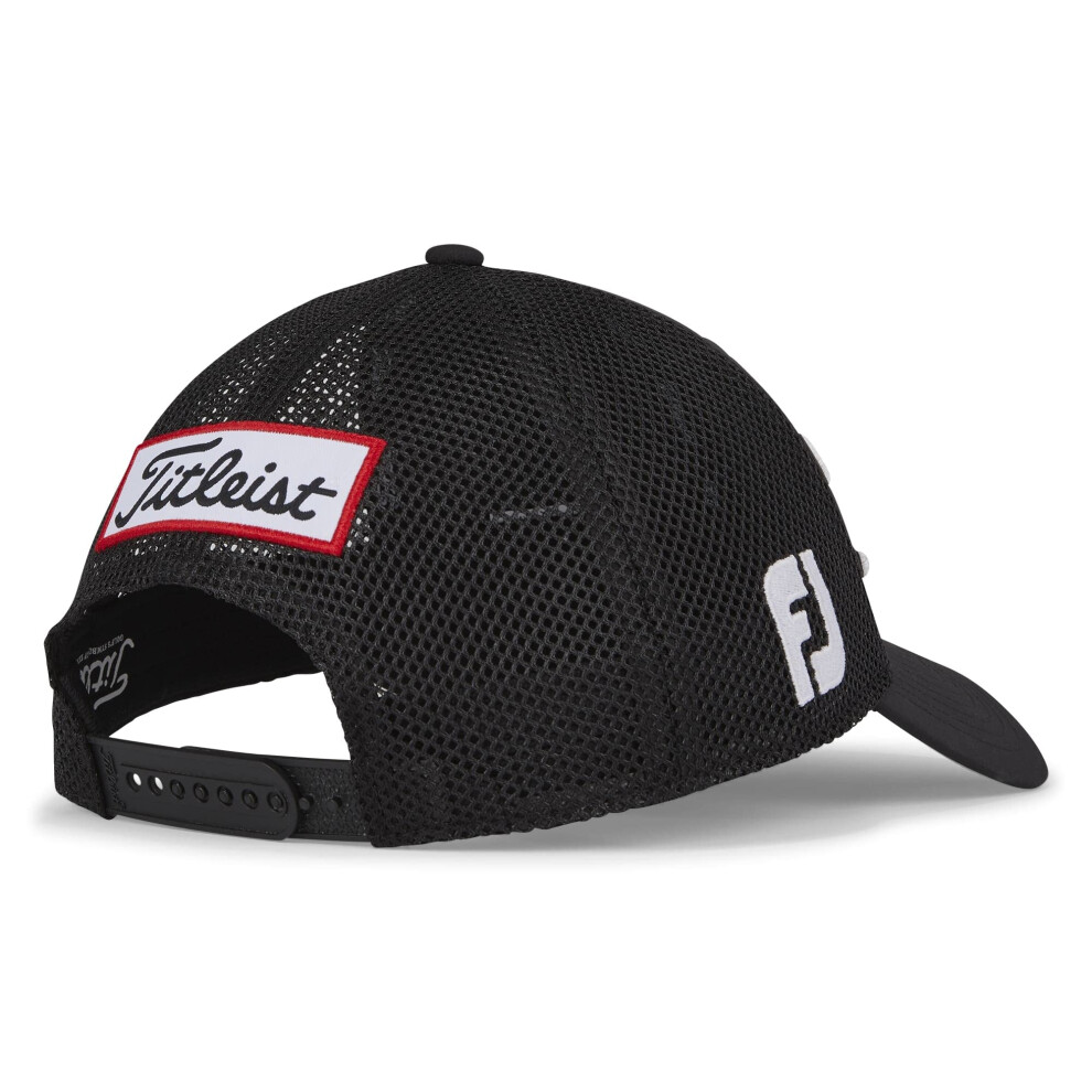 Titleist Men's Tour Performance Mesh Cap  Black/White