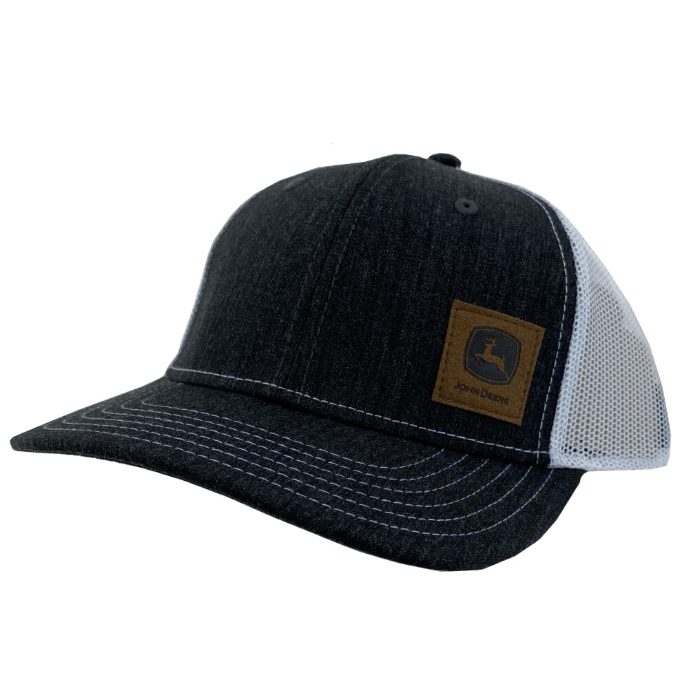 John Deere Suede Logo Baseball Cap Hat Black