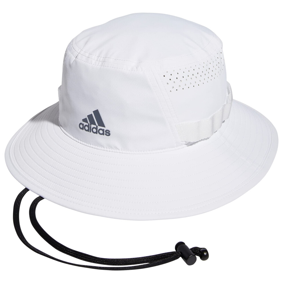 adidas Men's Victory 4 Bucket Hat  White/Onix Grey  Small-Medium