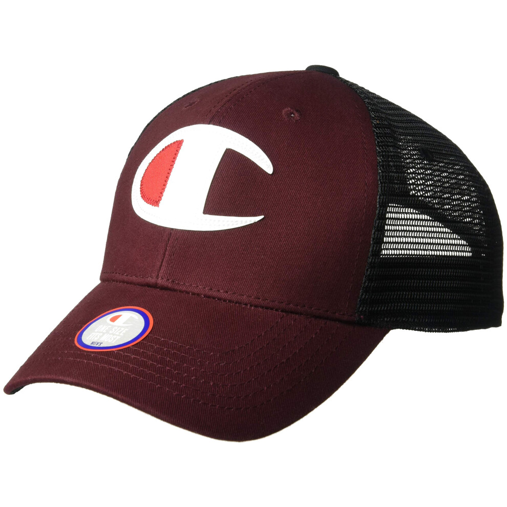 Champion Men's Twill Mesh Dad Cap  Maroon/Black  OS