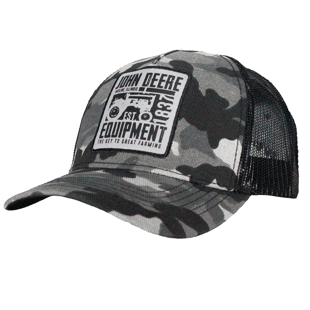 John Deere Print Cotton Camo Trucker Mesh-Camo-One Size