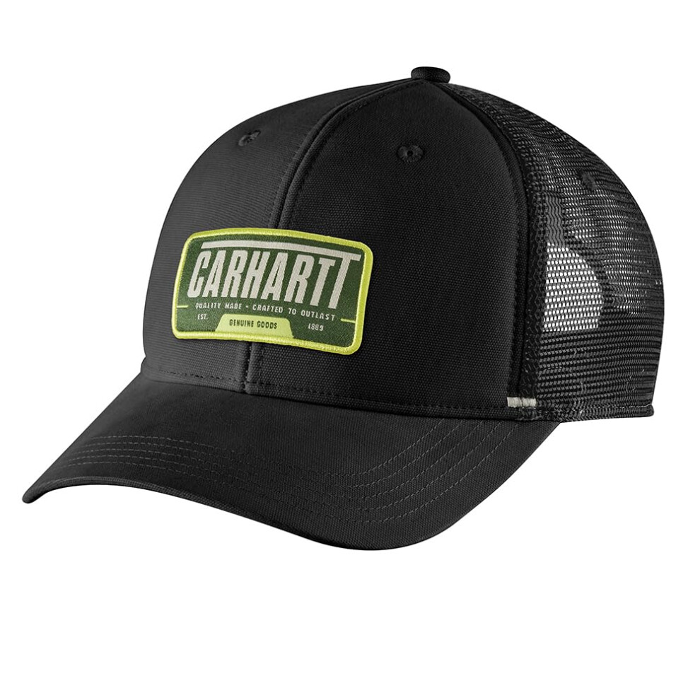 Carhartt Men's Canvas Mesh-Back Outlast Patch Cap  Black