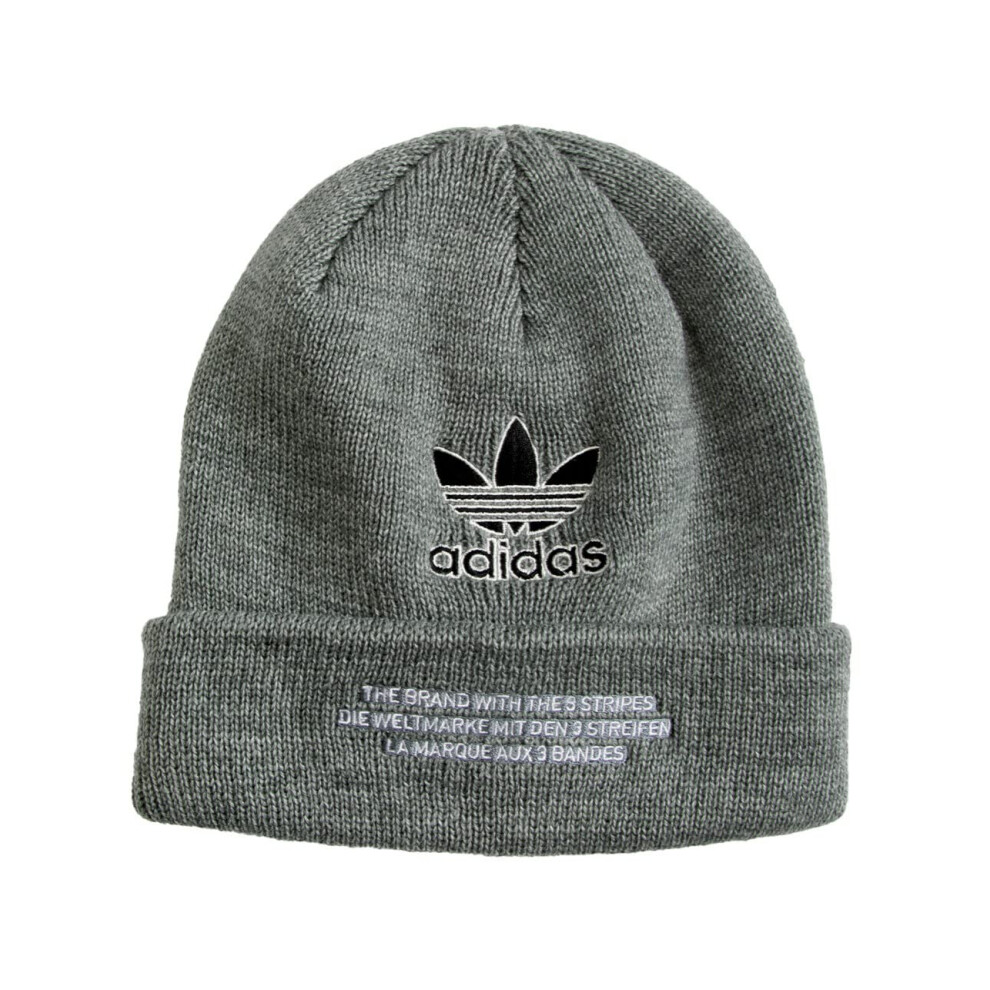 adidas Originals Unisex Originals Passport Beanie  Heather Grey/Black/