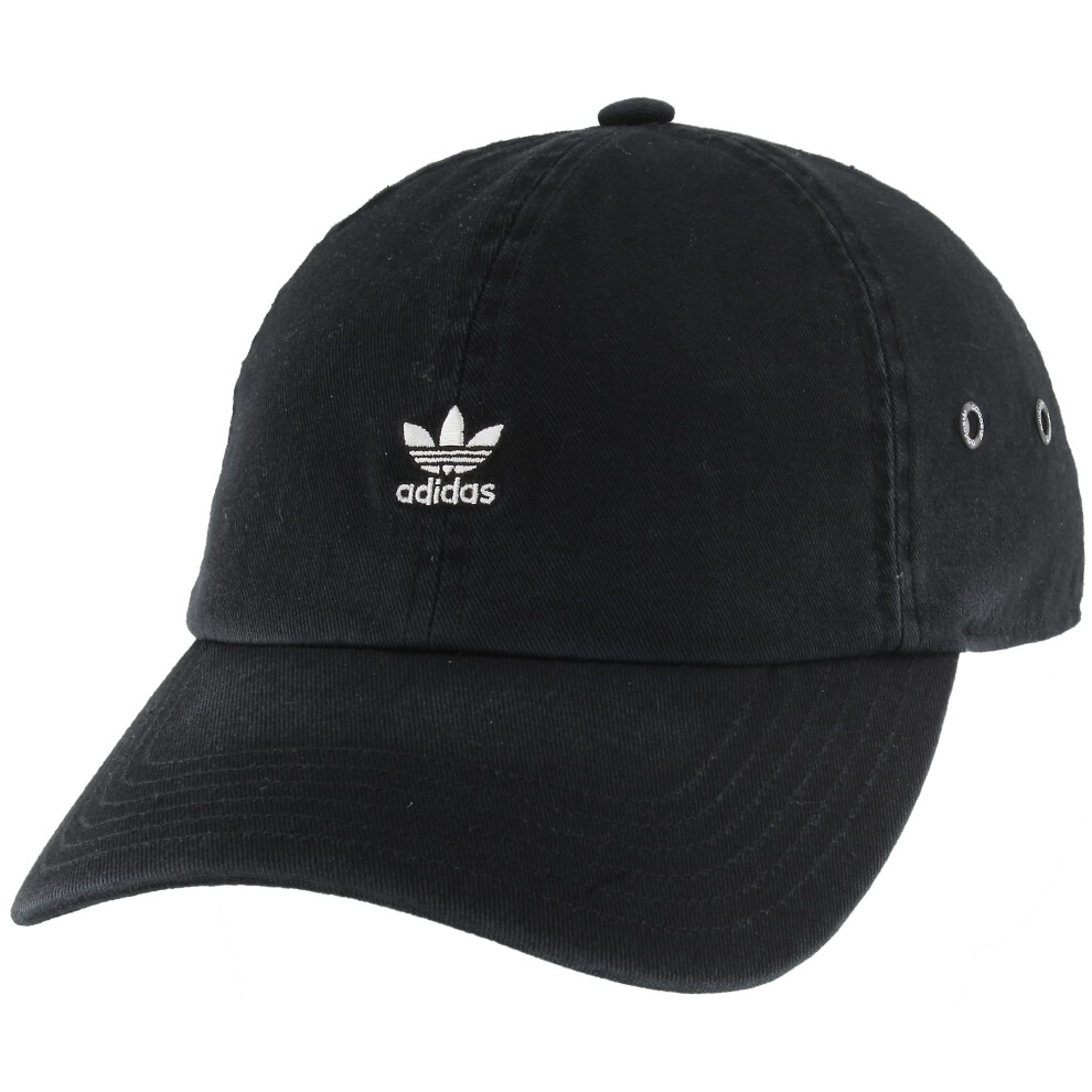 adidas Originals Women's Mini Logo Relaxed Adjustable Cap  Black/White