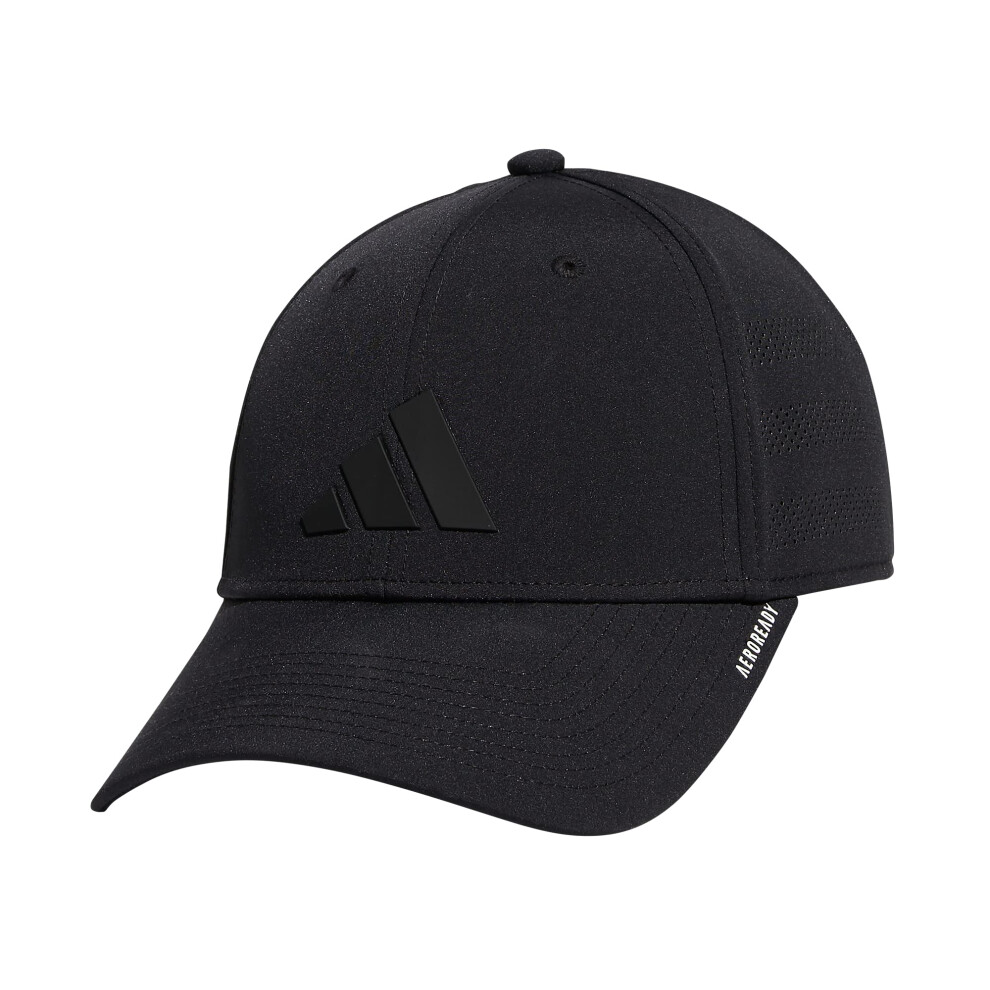 adidas Men's Gameday Structured Stretch Fit Hat 4.0  Black  Small-Medi