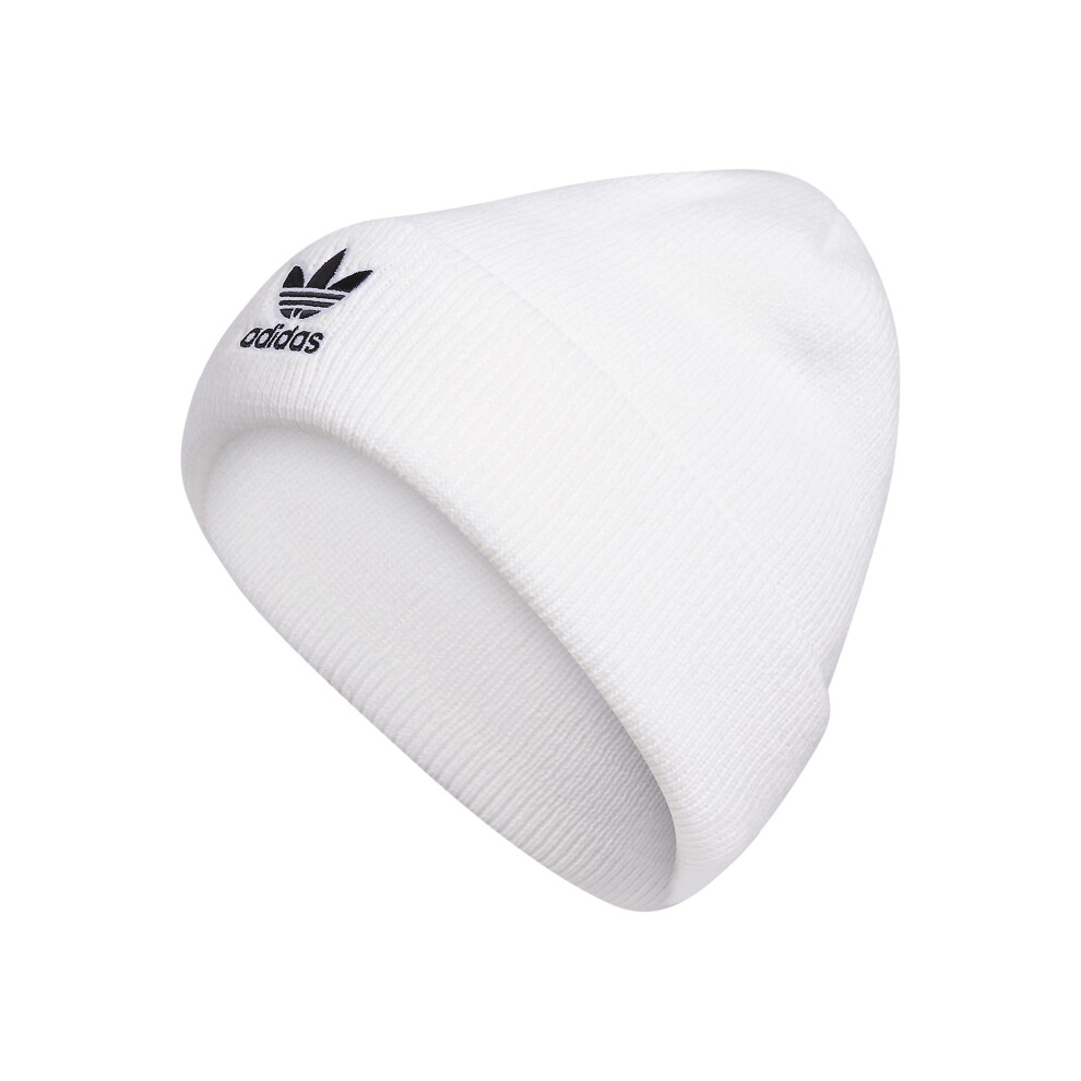 adidas Originals Women's Trefoil Beanie. White/Black 2. One Size