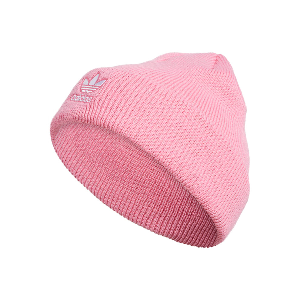 adidas Originals Women's Trefoil Beanie. Bliss Pink/White. One Size