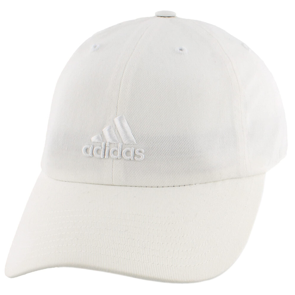 adidas Women's Saturday Relaxed Fit Adjustable Hat  White  One Size