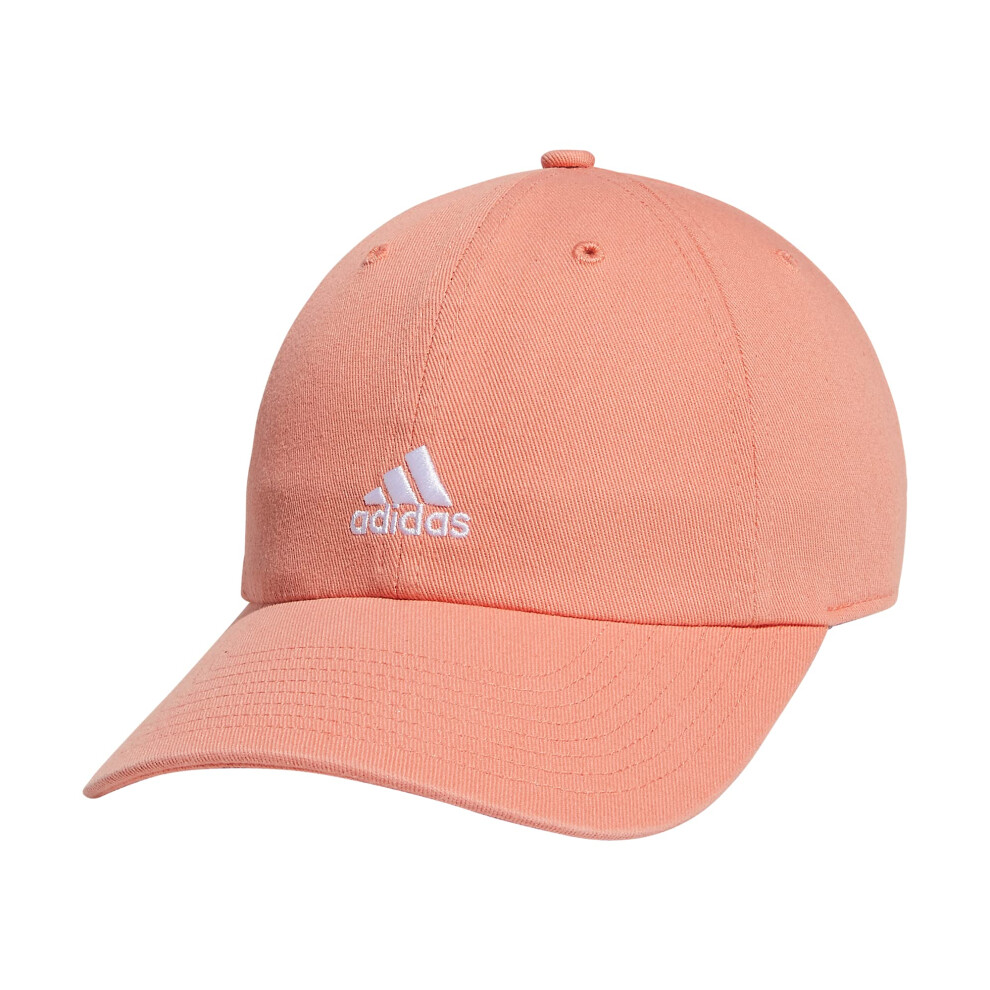 adidas Women's Saturday Relaxed Fit Adjustable Hat  Semi Coral Fusion