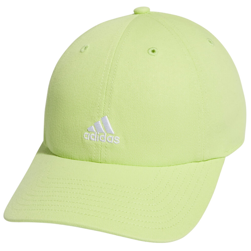 adidas Women's Saturday Relaxed Fit Adjustable Hat  Pulse Lime Green/W