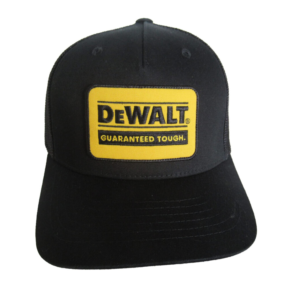 DEWALT Men's Oakdale Patch Trucker Hat (Black/Yellow)