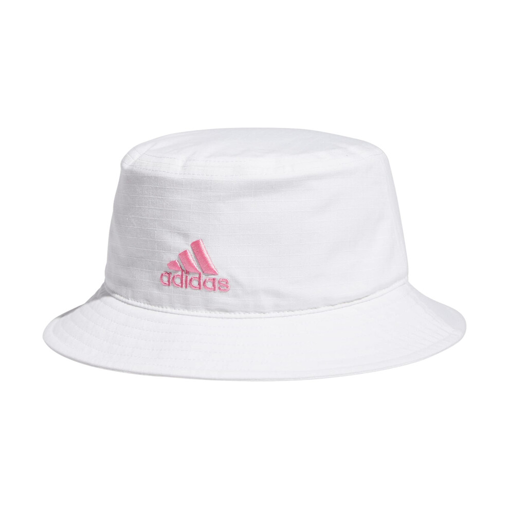 adidas Women's Essentials Plus Bucket Hat  White/Bliss Pink  One Size