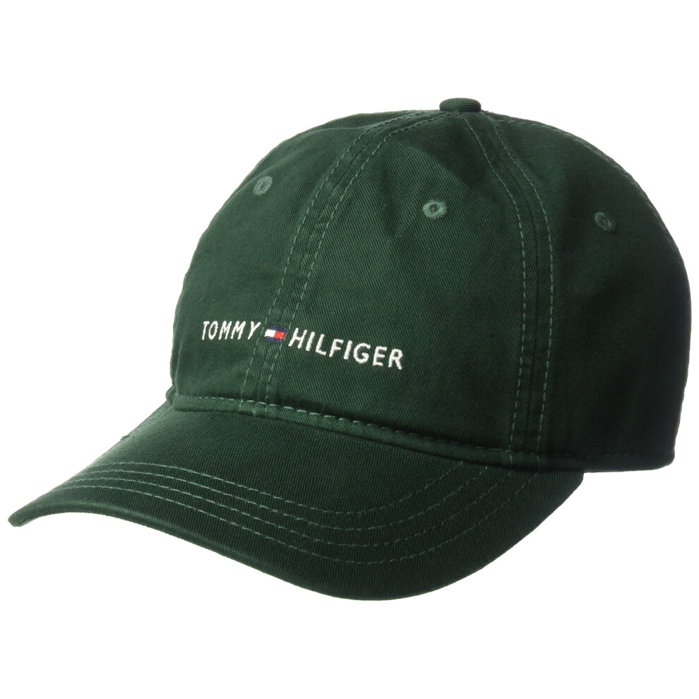 Tommy Hilfiger Mens Logo Dad Baseball Cap  Pine Grove  One Size