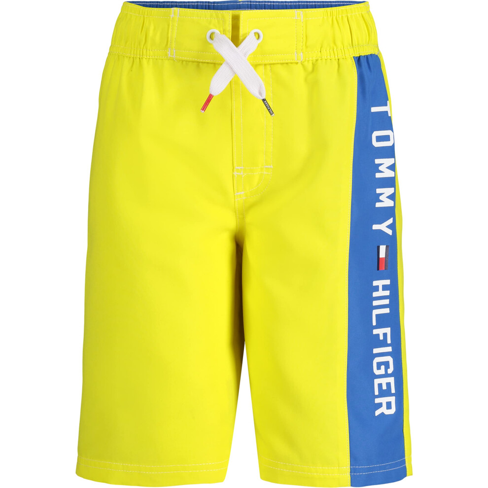 Tommy Hilfiger Boys' Swim Trunks with UPF 50+ Sun Protection  Blazing