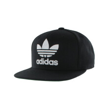 adidas Originals Heren Trefoil Chain Flatbrim Snapback Cap Zwart/Wit One Size