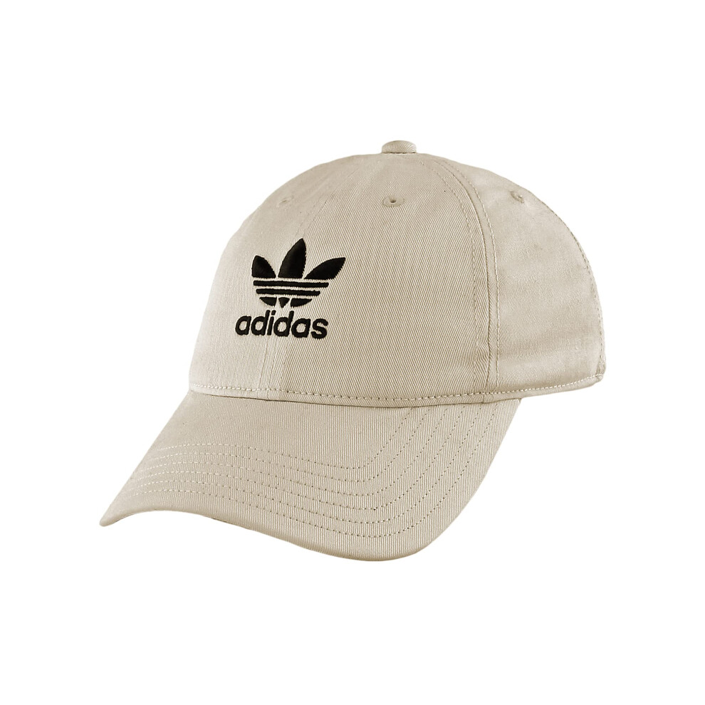 adidas Originals Men's Relaxed Fit Strapback Hat  Khaki/Black  One Siz