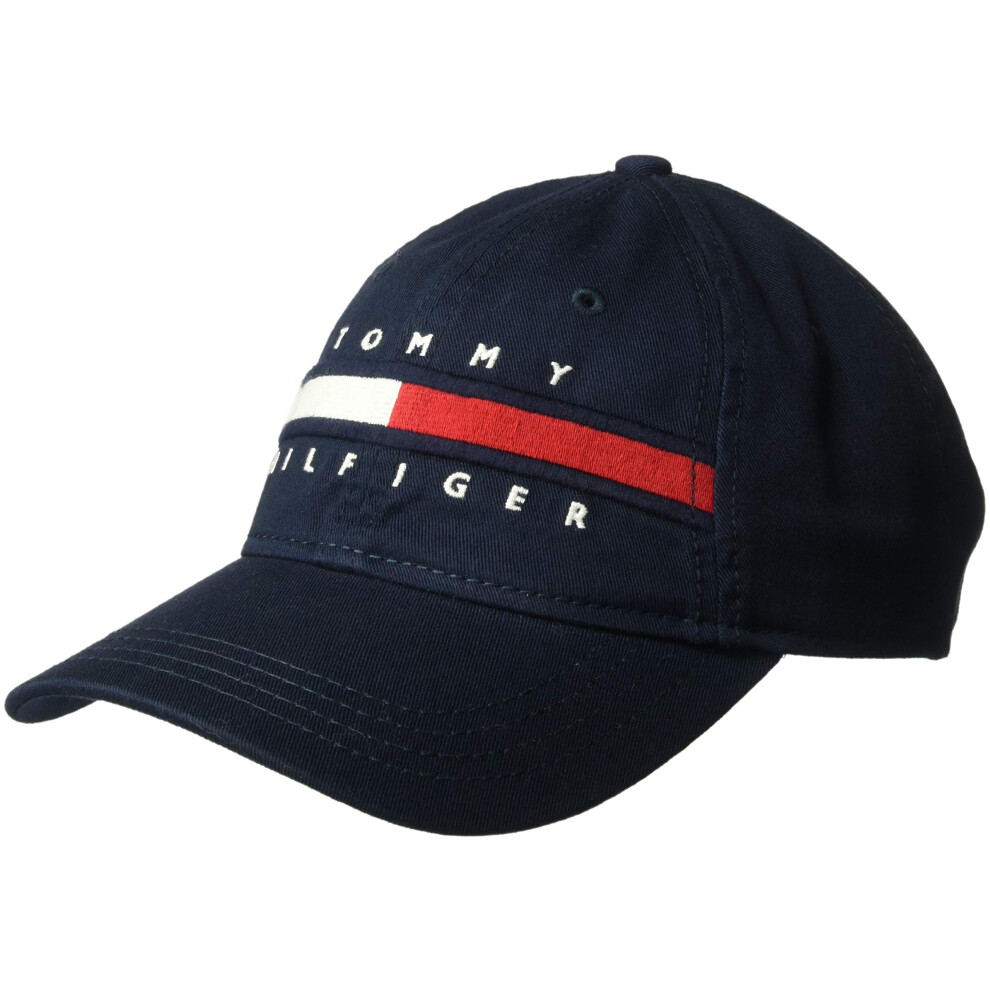 Tommy Hilfiger Men's Men's Dad Hat Avery Baseball Cap  Navy Blazer  On