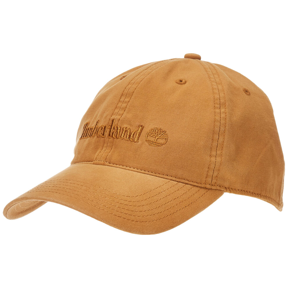 Timberland Men's Cotton Canvas Baseball Cap  Wheat/Flat Logo  One Size