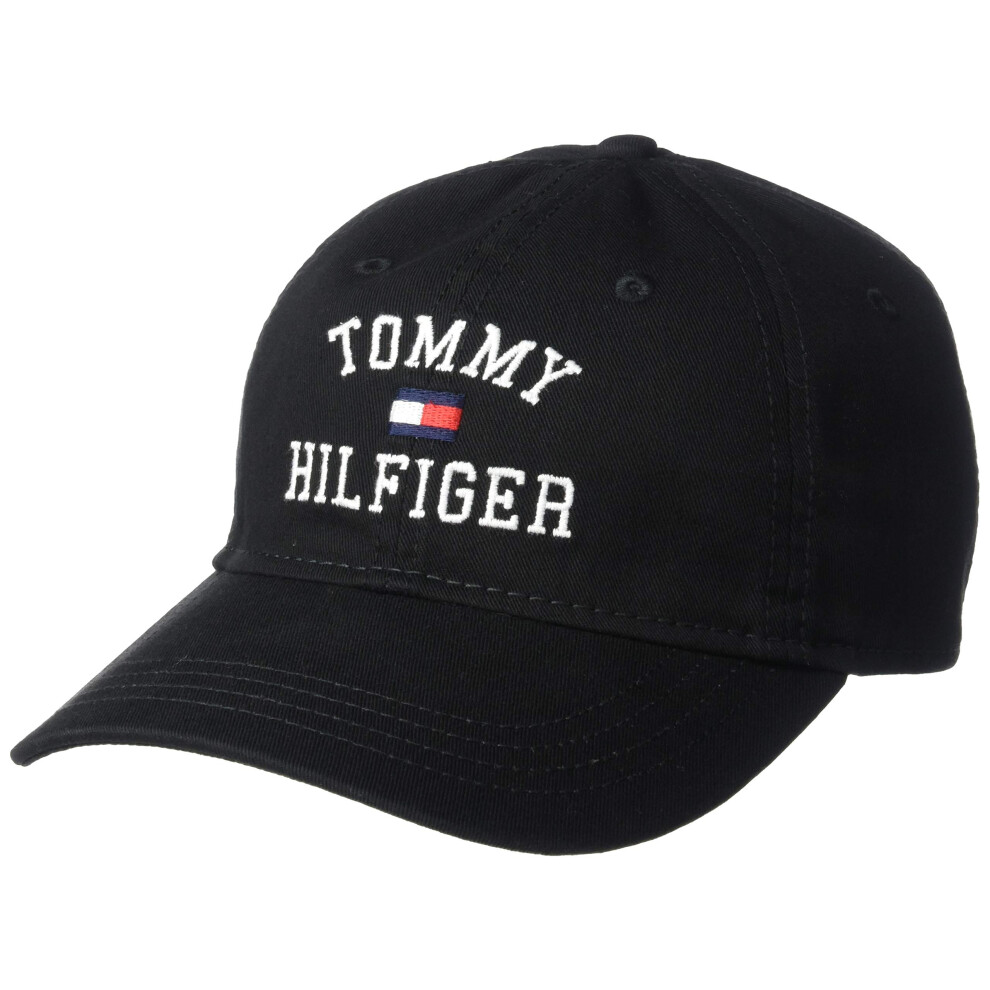 Tommy Hilfiger Men's Tommy Adjustable Baseball Cap  Black  OS