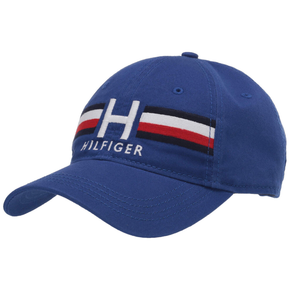 Tommy Hilfiger Men's Cotton Ira Adjustable Baseball Cap  Waterloo Blue