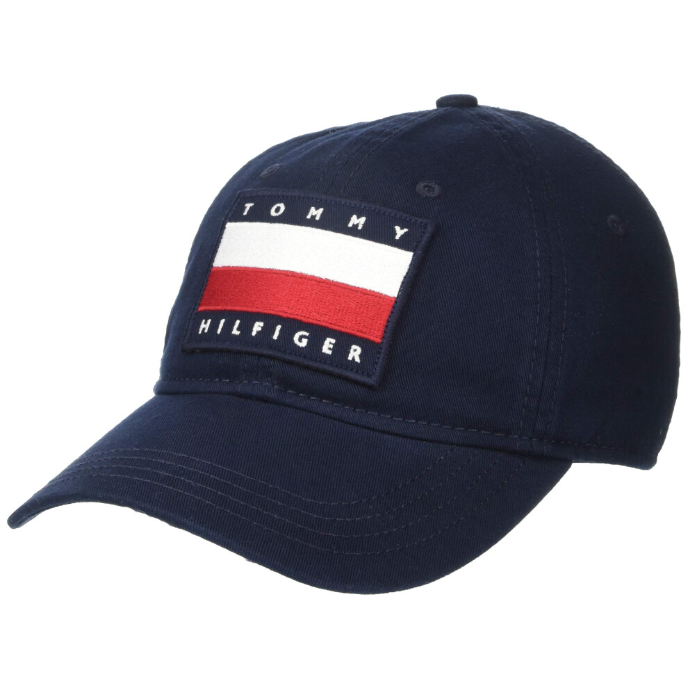 Tommy Hilfiger Men's Cotton Tony Adjustable Baseball Cap  Sky Captain