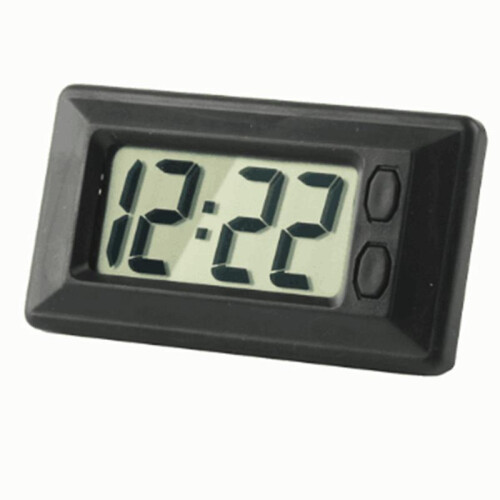 Ultra-thin Car Clock Micro Dashboard Electronic Clock With Time And Calendar Display,black