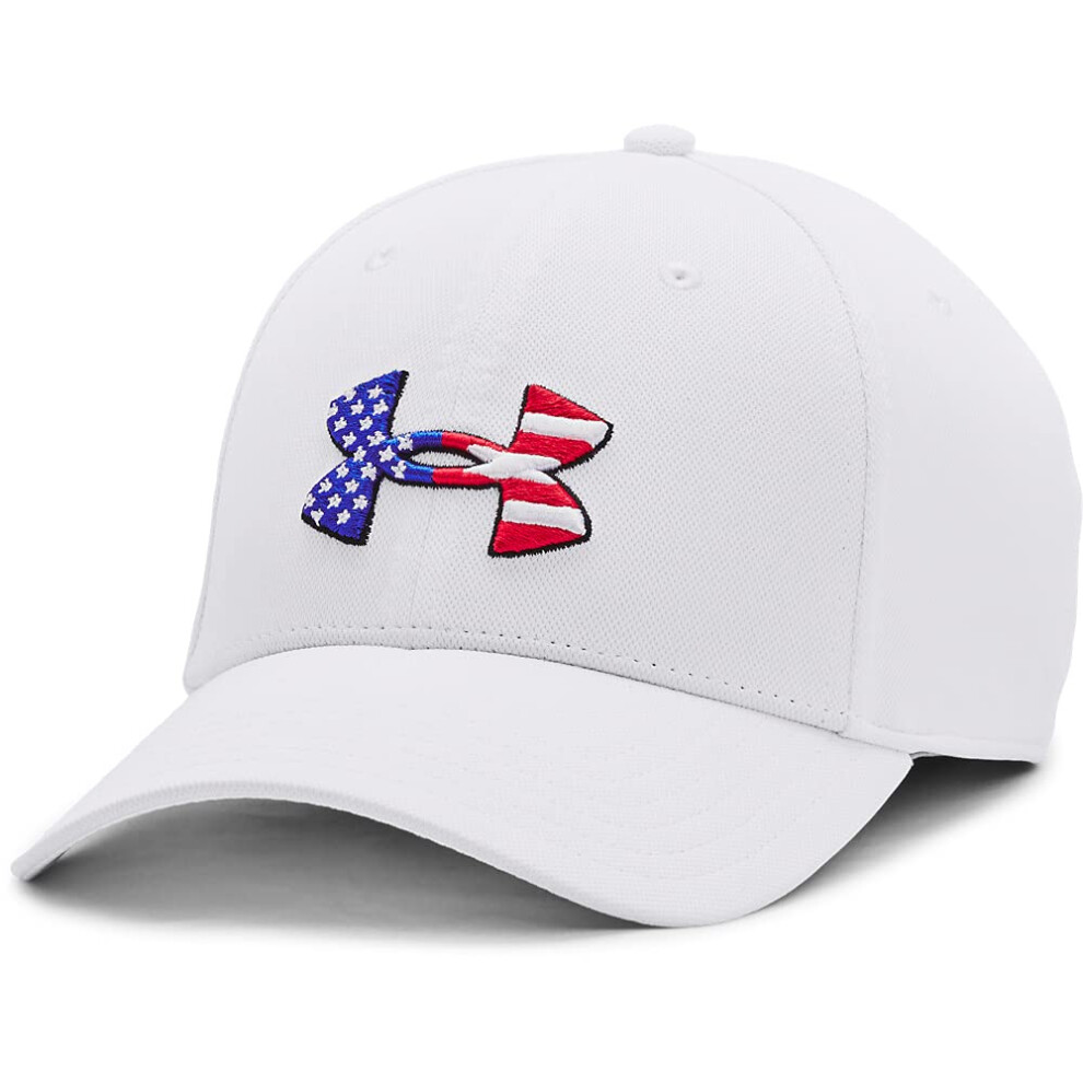 Under Armour Men's Freedom Blitzing Hat  White (100)/Black  Medium/Lar